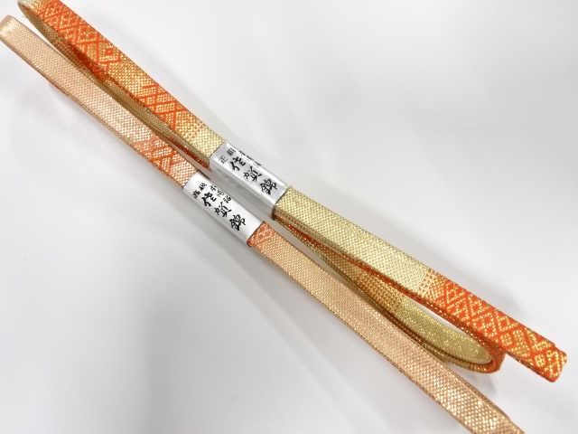 未使用品　正絹　佐賀錦　帯締め　2本セット